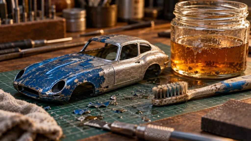 Cómo quitar pintura vieja de un carrito diecast sin dañarlo